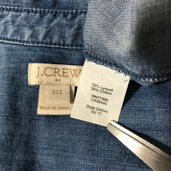 J.Crew Blue Denim Dress Sz XXS (F15) - Picture 8 of 8